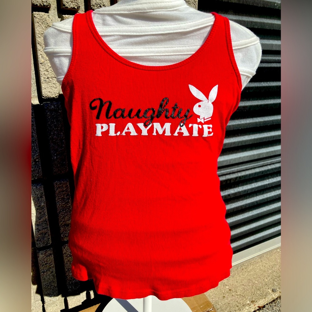 Playboy Branded Red Tank Size Medium
